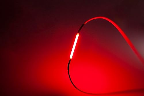 Miniatura 2 de mlnyitus Filamento LED rojo Kit de luz LED brillante de superhéroe para Halloween, decoración de casco para máscara de cosplay, ojos de luz,