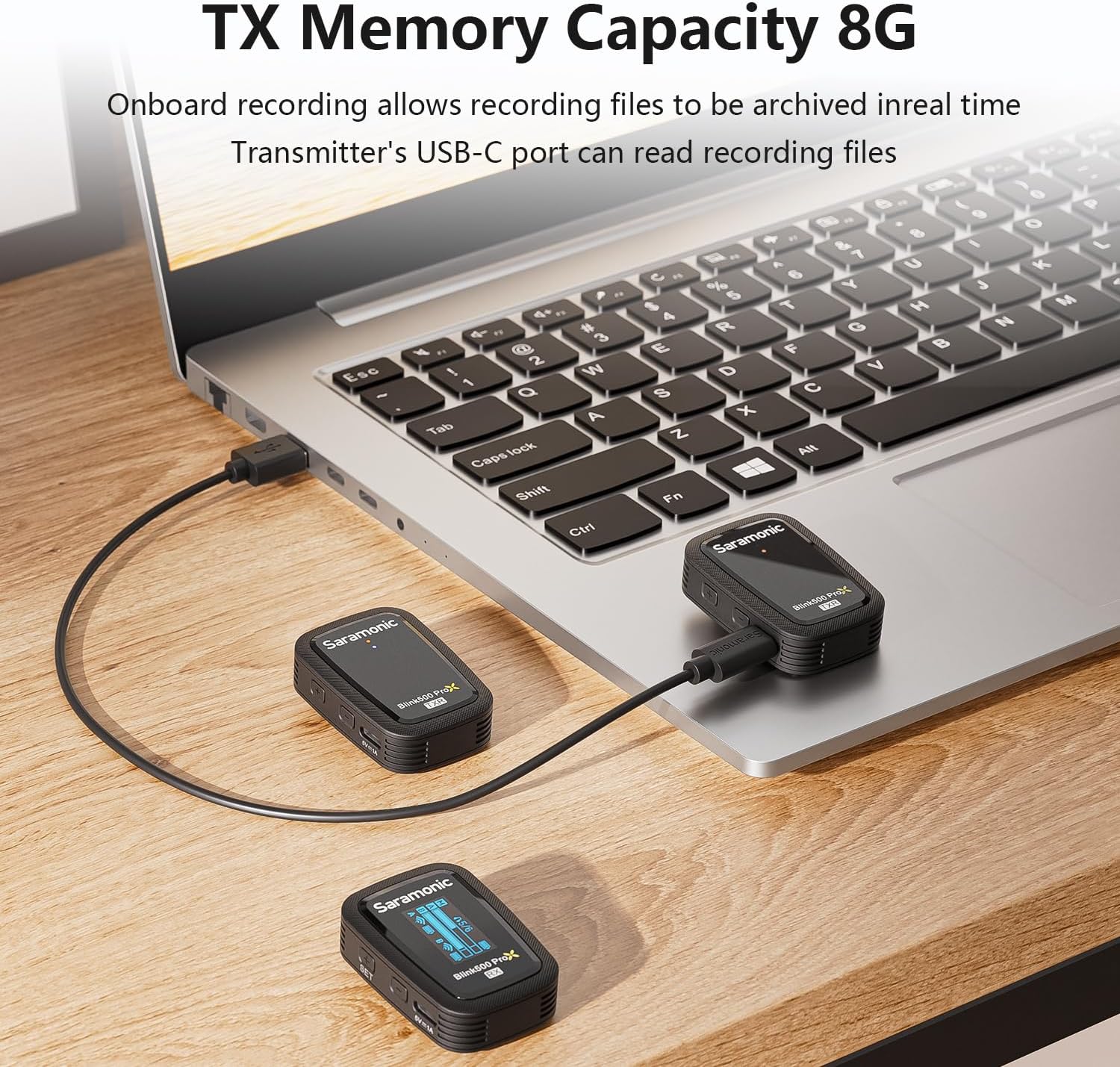 Saramonic Blink500 Prox B2R Wireless Lavalier Microphone for Camera Camcorder Smartphone, On-Board Recording, 10h Battery, 328ft, Wireless Lapel Mic for Live Streaming Video Conference Recording