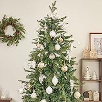 Vista 86 de DN DECONATION Deep Red Glass Christmas Ornaments, Set of 9, 3.15' Hanging Christmas Baubles for Xmas Tree Decoration, Wedding Party Gift