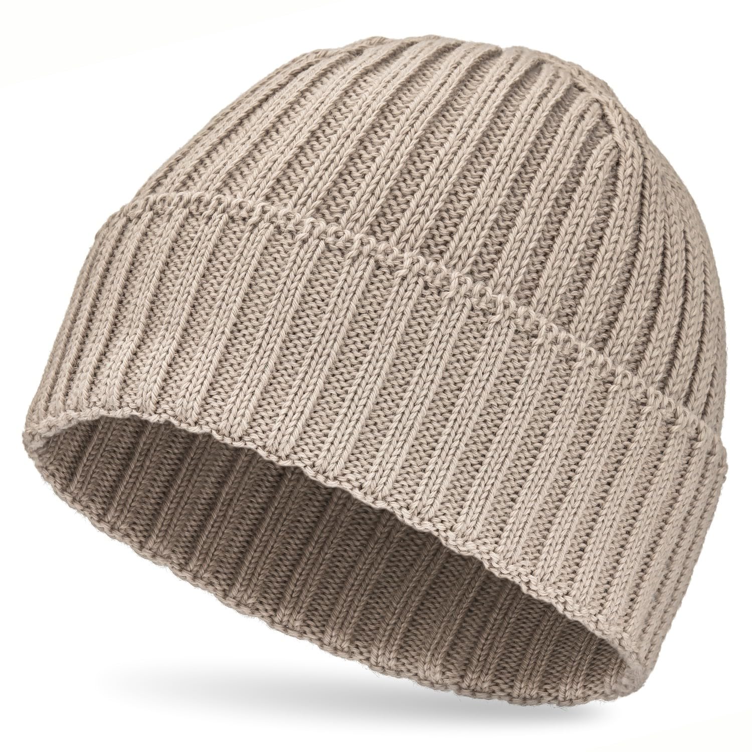 HANSA-FARM miękka damska i męska czapka w 100% z wełny alpaki, w ponad 14 kolorach - wysokiej jakości zimowa czapka z dzianiny / czapka wełniana Beanie, Beige - NFA02, jeden rozmiar