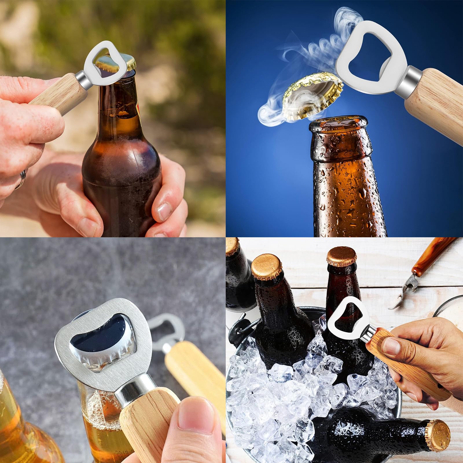 Décapsuleur Un Petit Truc En Plus 10 Ouvre-Bouteilles Inox - Décapsuleur Plat Barkeeper - 9,2x3,5 Cm - Pour Bar, Maison, Extérieur Cadeau Homme Pratique