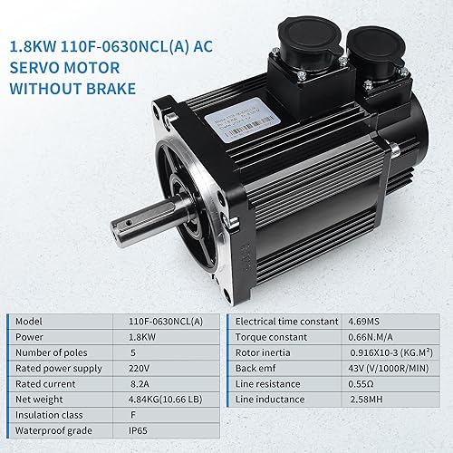 Miniatura 4 de CNCTOPBAOS Kit de controlador de servomotor de CA de 1.8KW 3000rpm4000rpm 220V 5.7Nm16Nm 1800W CNC Servo Driver Sistema de controlador con