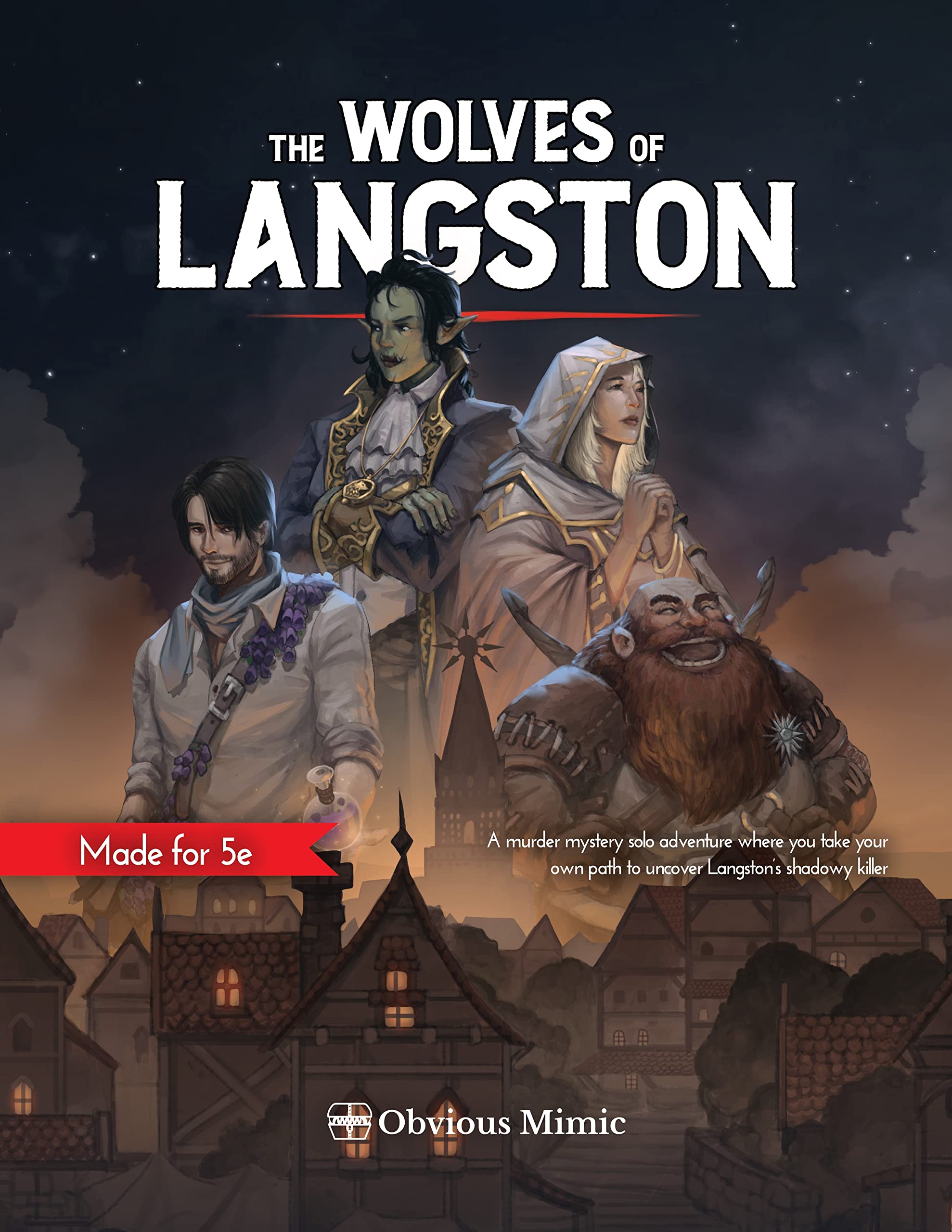 The Wolves of Langston: A 5e Solo Adventure Murder Mystery (Obvious Mimic 5e Solo Adventures)