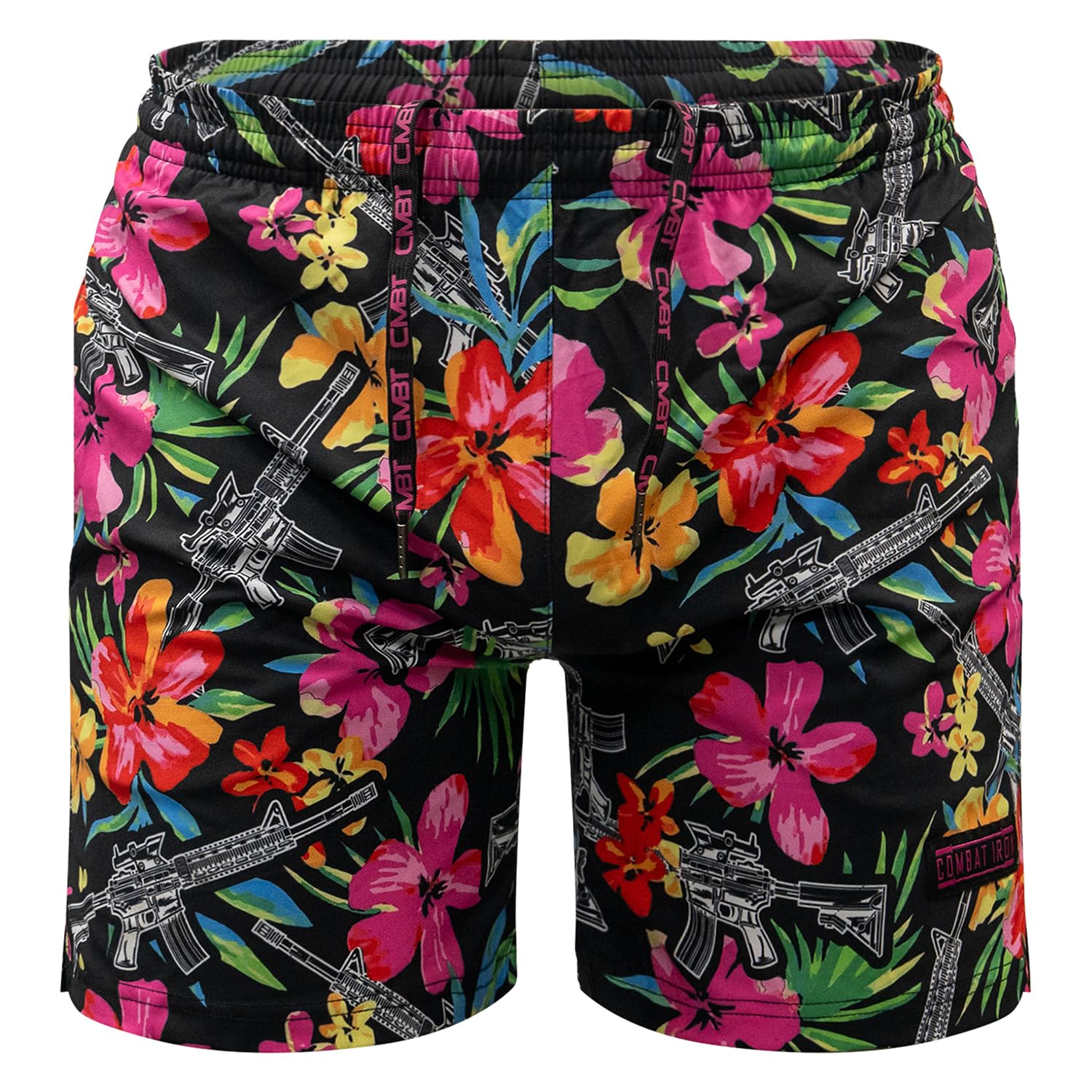 Combat Iron Men’s Performance Training Shorts V3 | 5.5” Inseam | Tactical Hawaiian Design | Medium