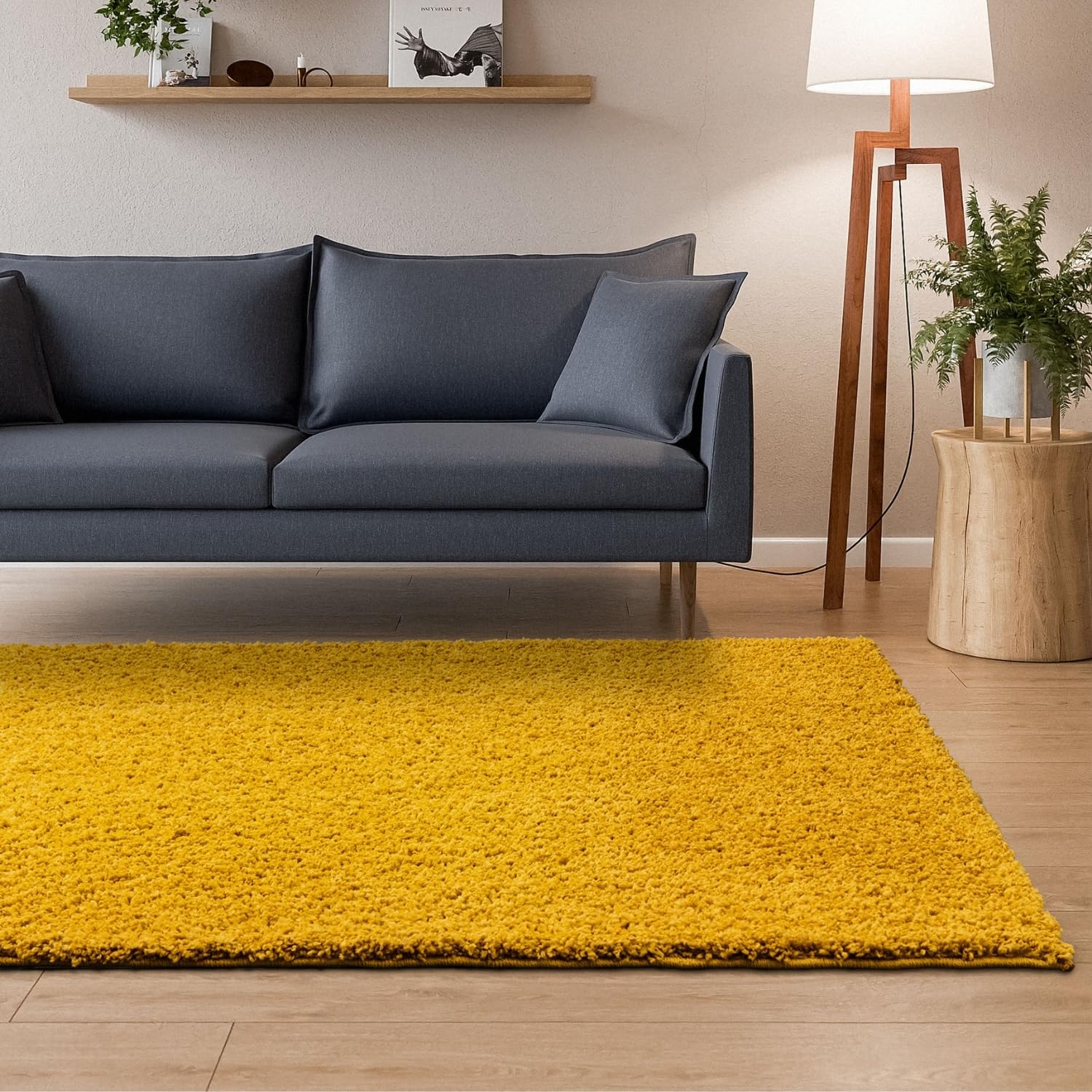 Interiyou Hoogpolig tapijt Sofia - 80x150 cm crème - pluizig en effen