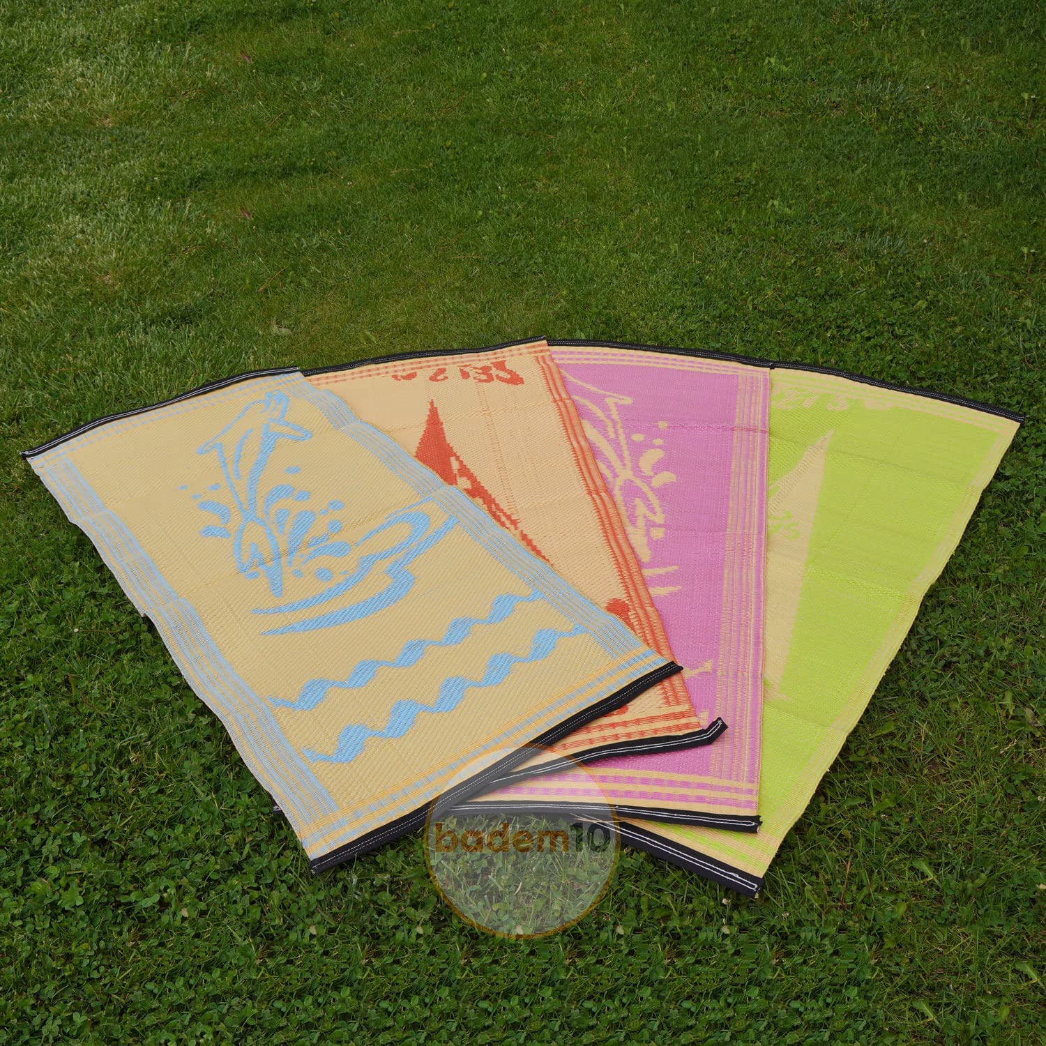 Badem10 Plastik Hasır Halı Kilim Piknik Cami Park Plaj Bahçe Balkon Teras Kamp Outdoor Karavan Mat 60x140 cm