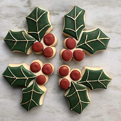 Miniatura 5 de Sweet Prints Inc Holly with Berries Cookie Cutter - Dishwasher Safe
