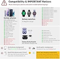 Vista 2 de Estación de carga inalámbrica para cargador inalámbrico Samsung Galaxy Watch 8/7/6/5/4/3 Active 2/1 soporte Galaxy S25 Rosado