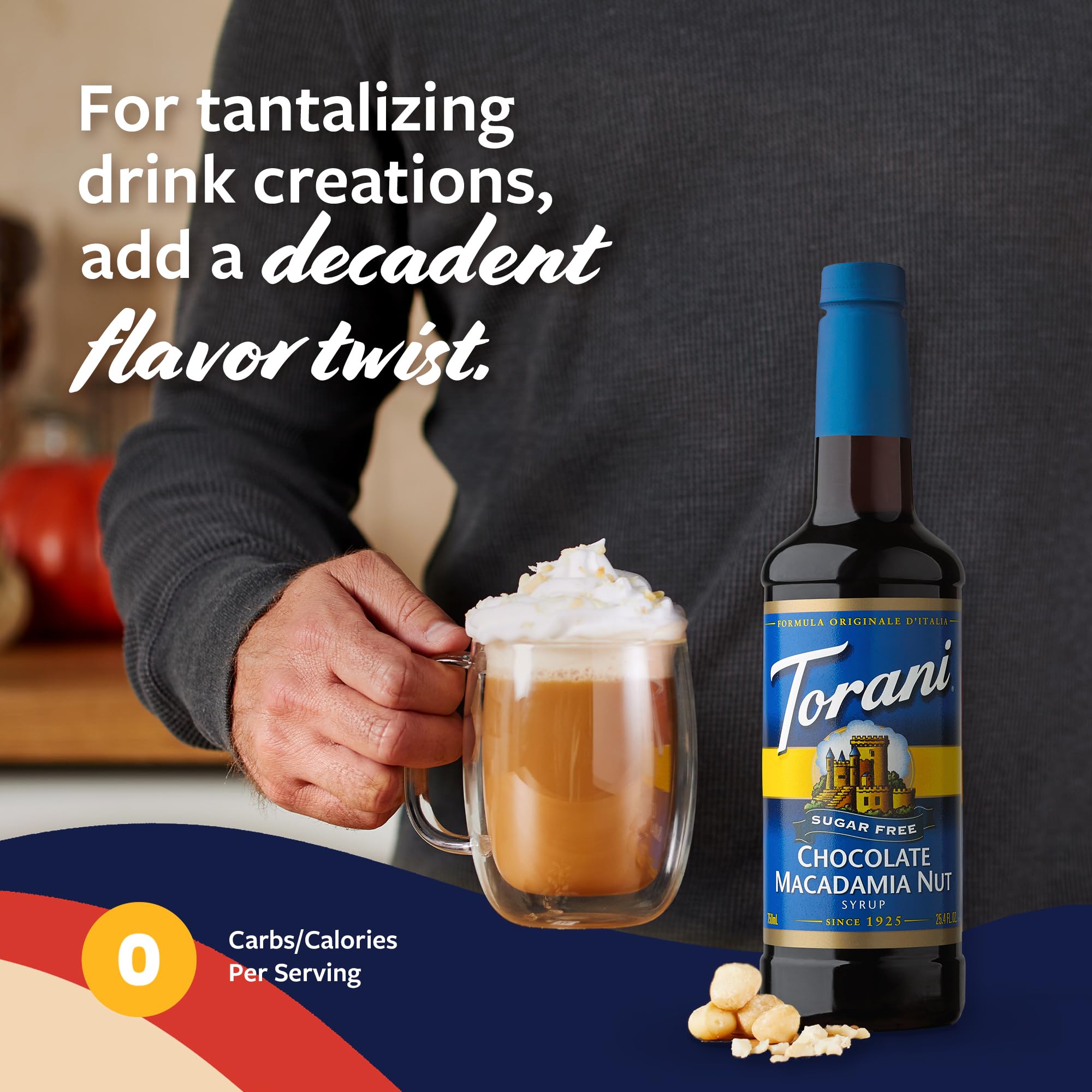 Amazon.com : Torani Sugar Free Coffee Syrup, Chocolate Macadamia