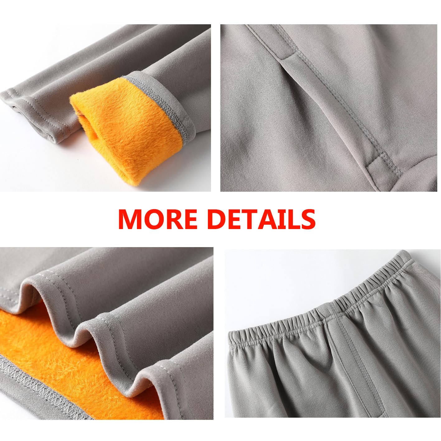 Ouruikia Męska bielizna termiczna, zestaw z podszewką z polaru, podkoszulek, spodnie termiczne Long Johns Base Layer, ekstra gruby garnitur, super ciepłe