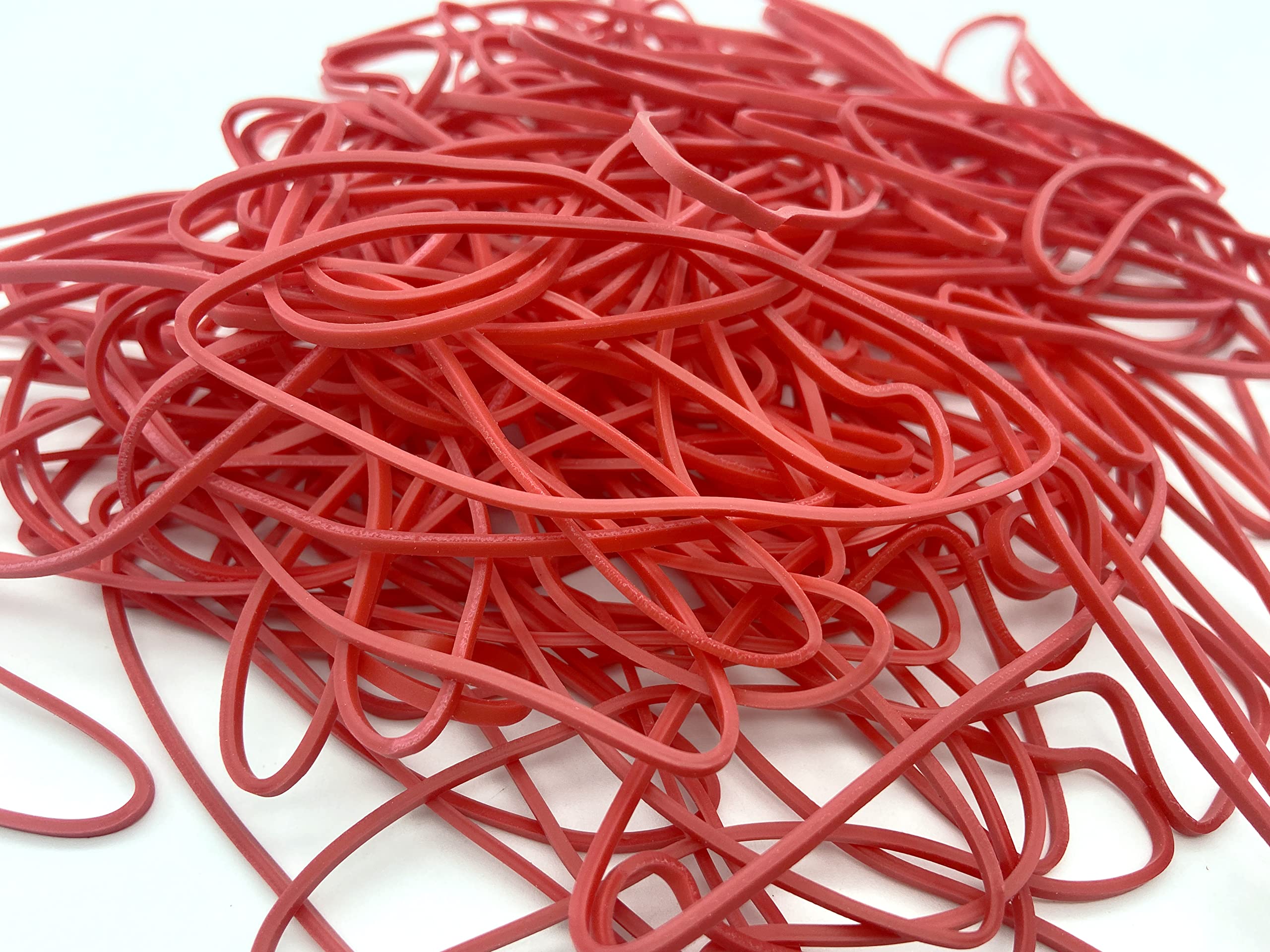 Élastiques TPR Latex Free - 1kg (environ 1700 Pièces) - Rouge - Pour Emballage, Bureau, Rangement
