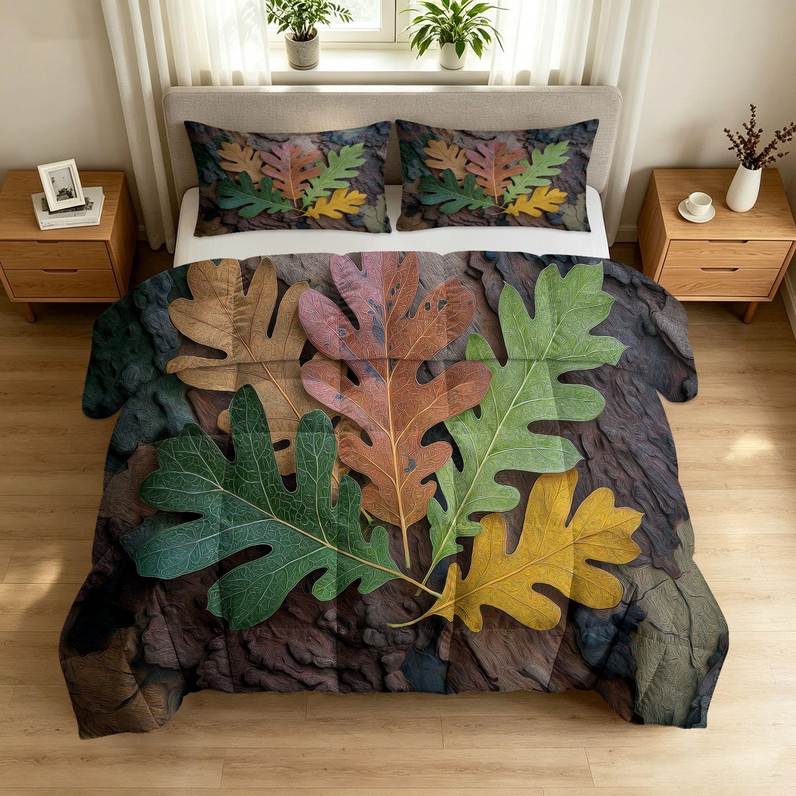 Edredón de camuflaje para el frío con fundas lavables de almohada