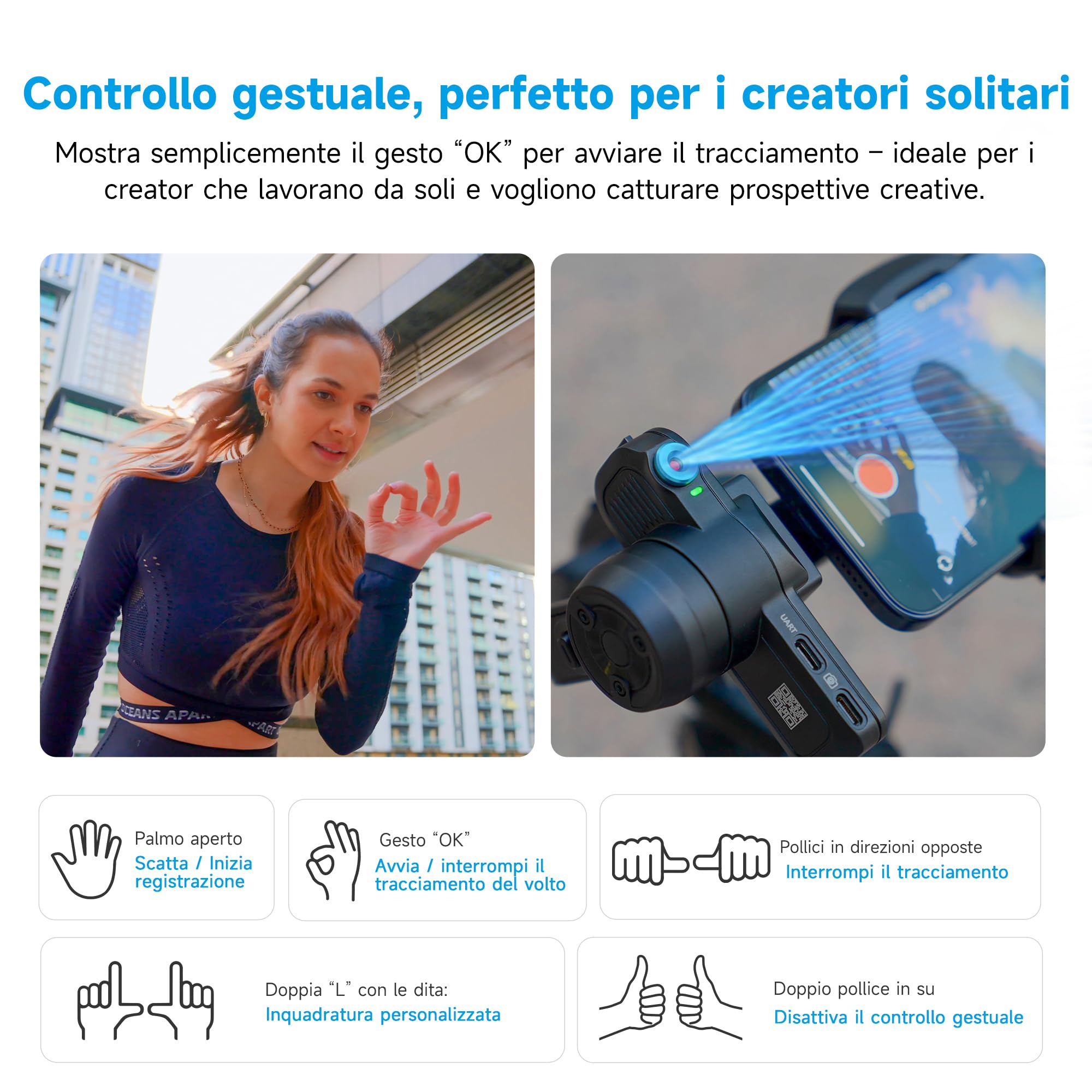 [Ufficiale]Feiyutech SCORP Mini 3 Pro Stabilizzatore Gimbal 3 Assi,AI Tracking4.0 Integrato,Impugnatura Rimovibile con Controllo Wireless,Carico Massimo 2KG,Gimbal Mirrorless per Fotocamere/Smartphone | Carico utile di 2 kg, manico remoto staccabile, scat