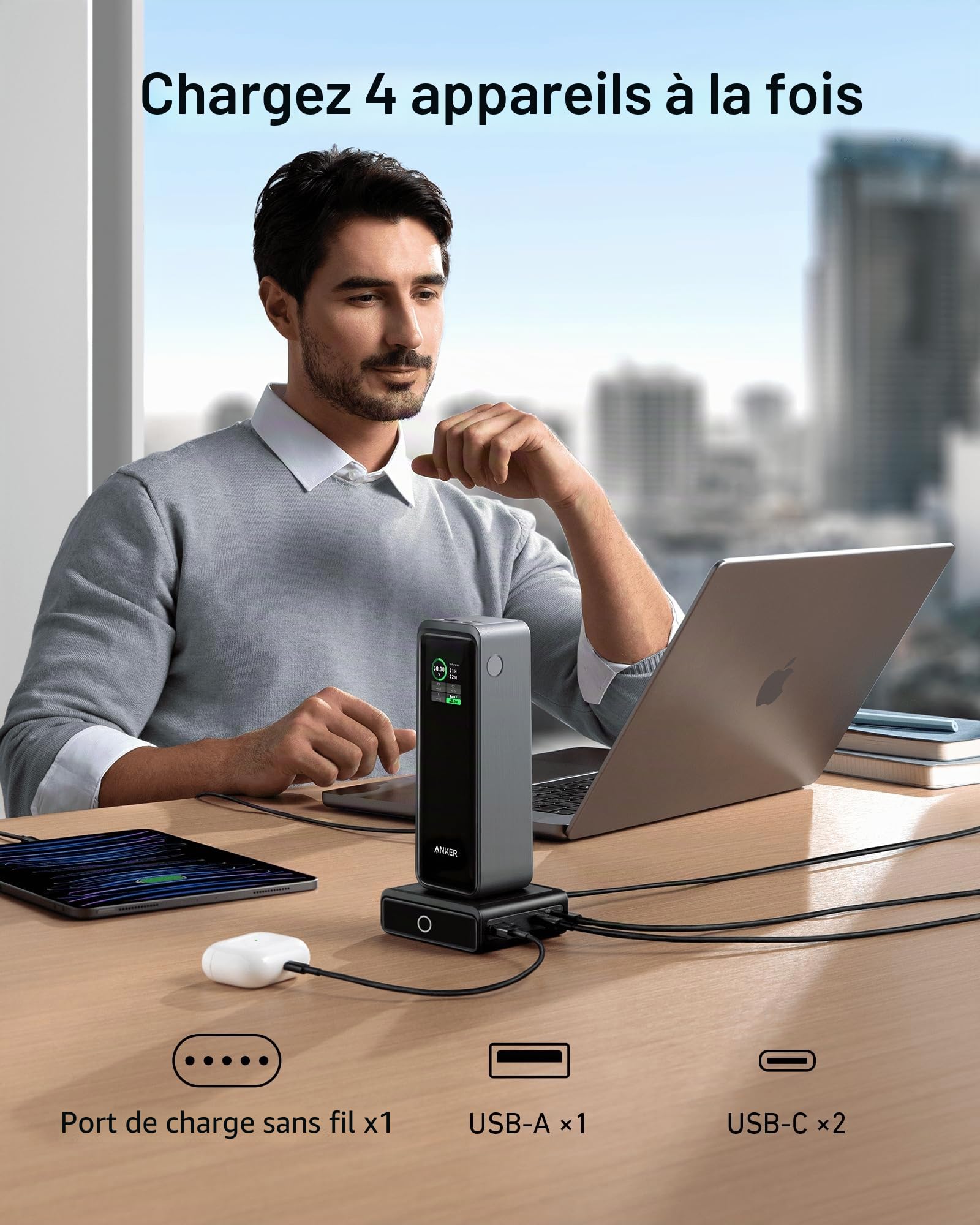 Anker Prime Station de Recharge 100W | Rapide et Puissante
