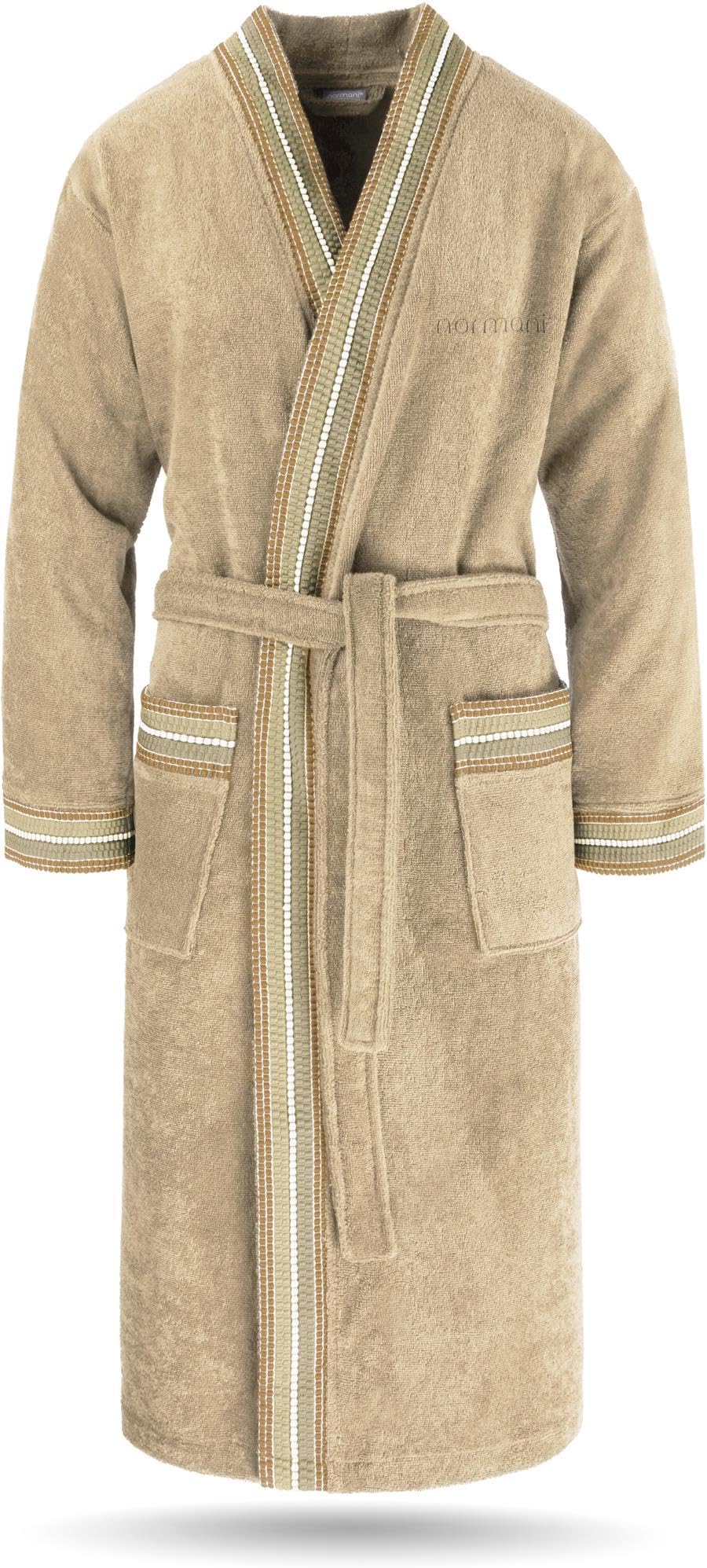 normani Bademantel Set aus 100% Bio-Baumwolle GOTS (Bademantel + Handtuch + Waschlappen) für Herren und Damen (S-4XL)