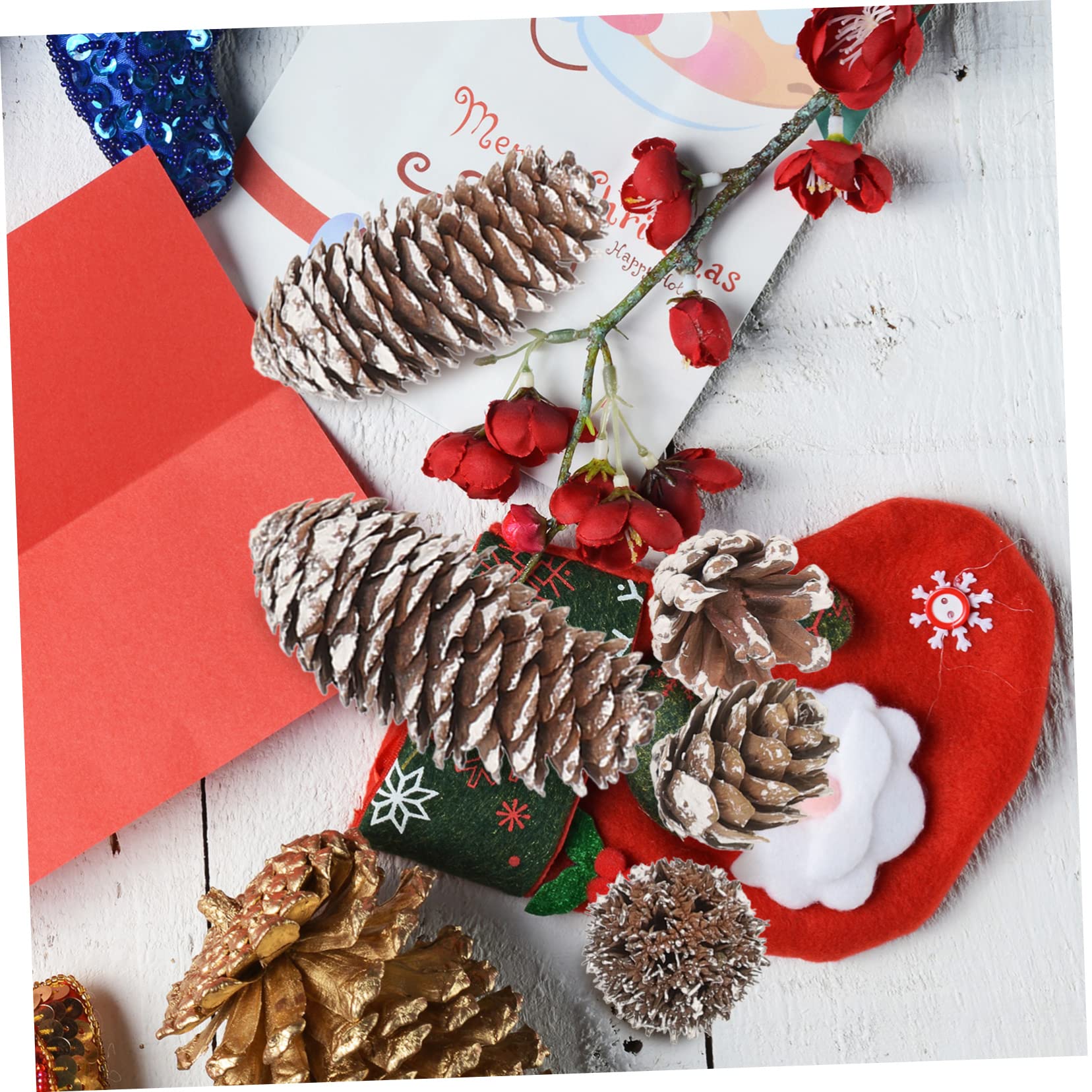 Uonlytech 2 Set Secche per Decorazioni Natalizie Kit Creativo per Fai da Te Materiale per Decorare Case Uffici e Festivi