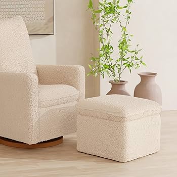 Amazon.com: Babyletto Cali Storage Ottoman in Chai Shearling