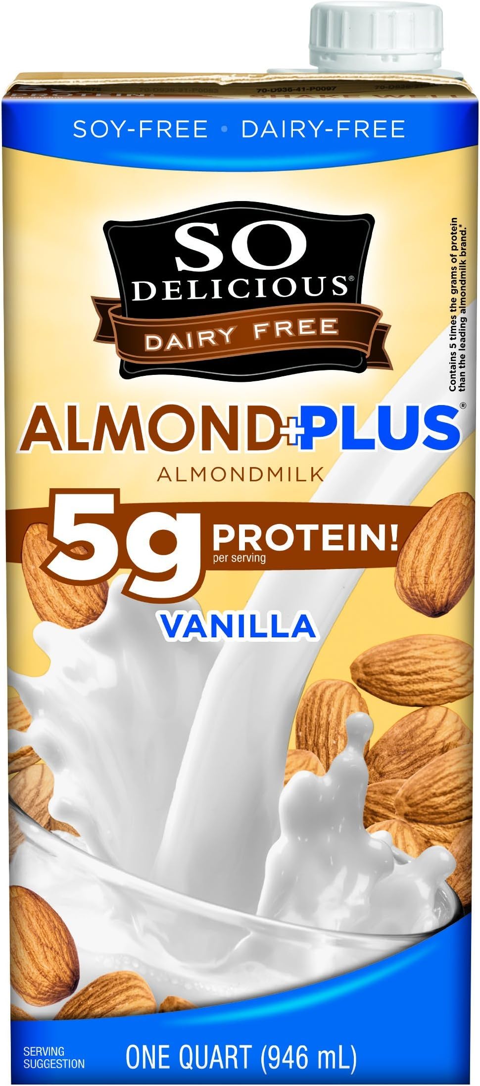 So Delicious Protein Plus Almond Milk, Vanilla, 32 Ounce (Pack of 12)