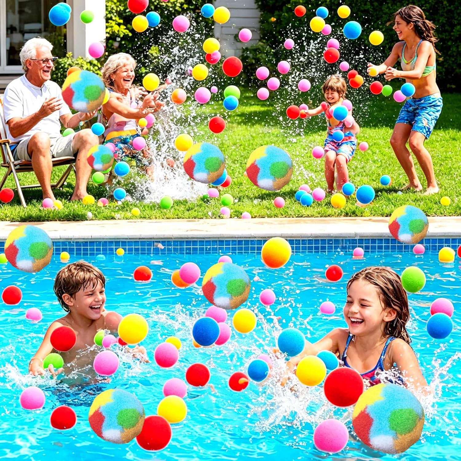 Reusable Water Balls Reusable Water Balloons Summer Toys Outdoor Water Toys Summer Outdoor Toys for Pool and Backyard Fun