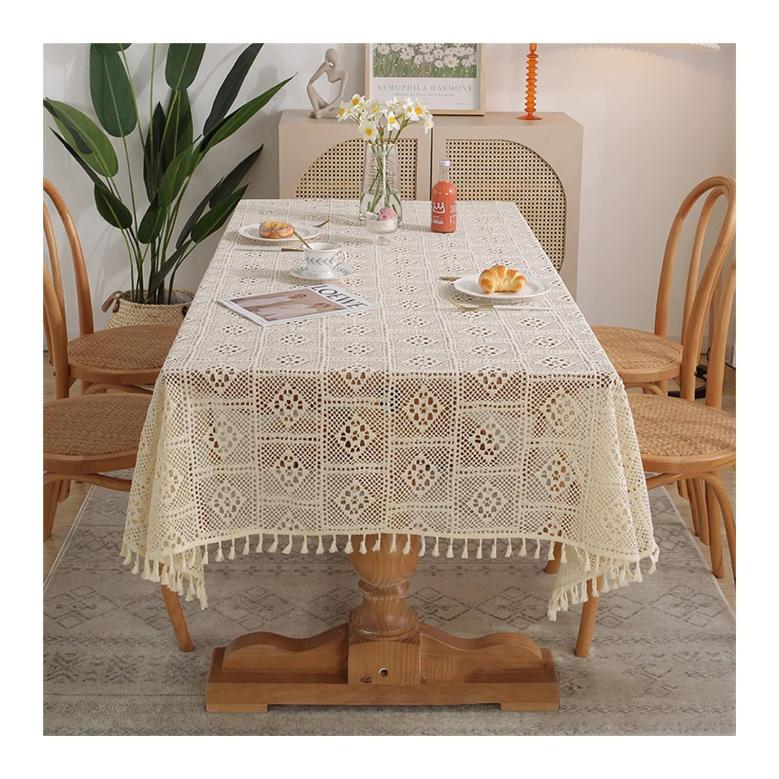 GHGcscas tablecloth, Table Cloth Rectangle,Dining Covers Polyester Cotton