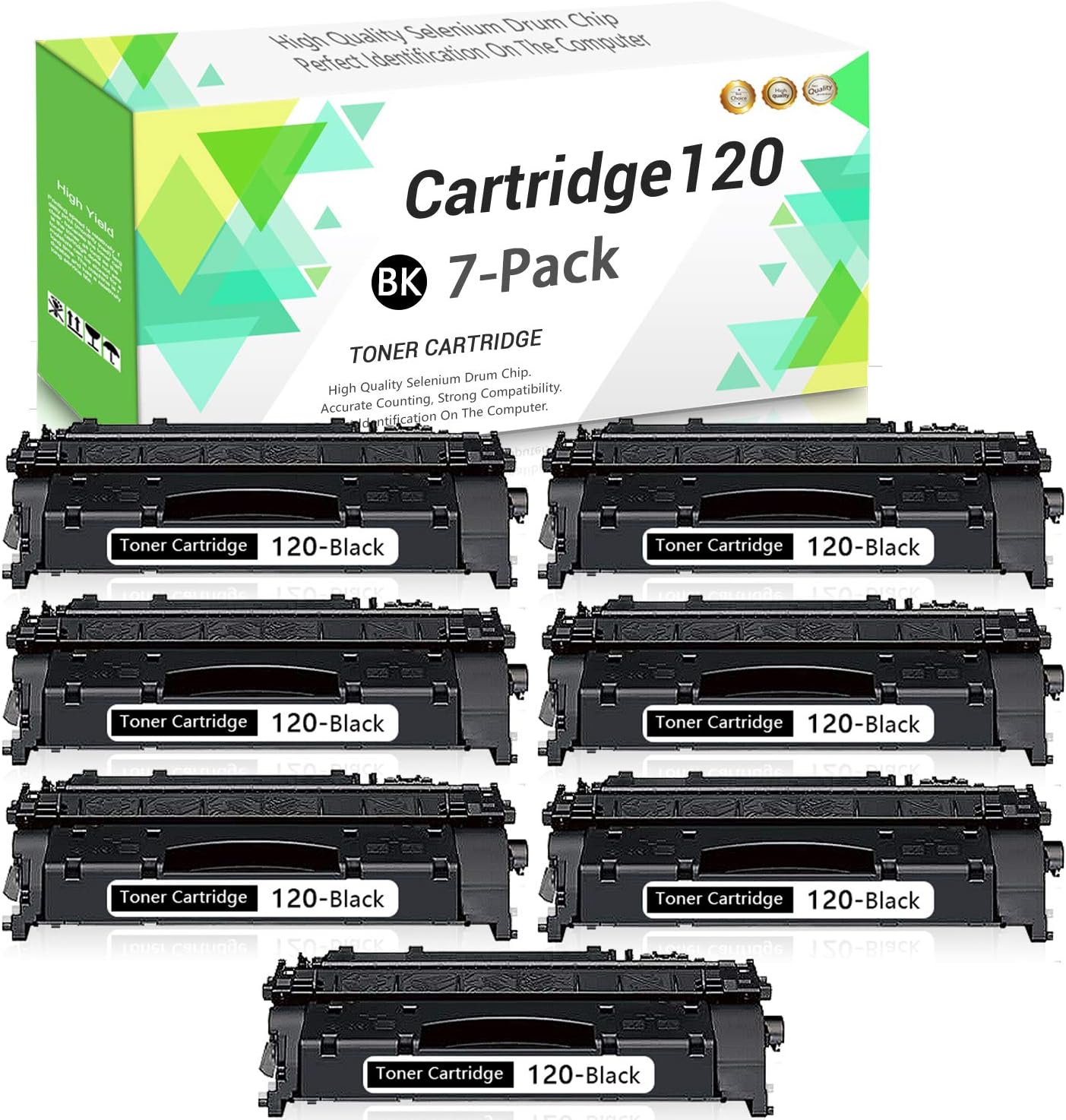 7 Pack (Black) Cartridge 120 Series Toner Cartridge