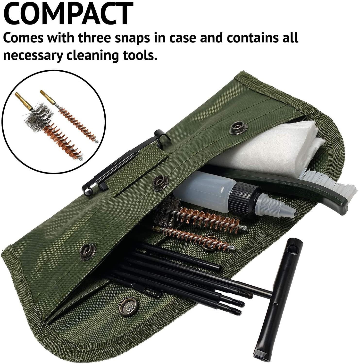 Kit de Limpieza Premium M16 y Kit de Stock AR15 para Rifle de Pellets Calibre .22 5,5mm
