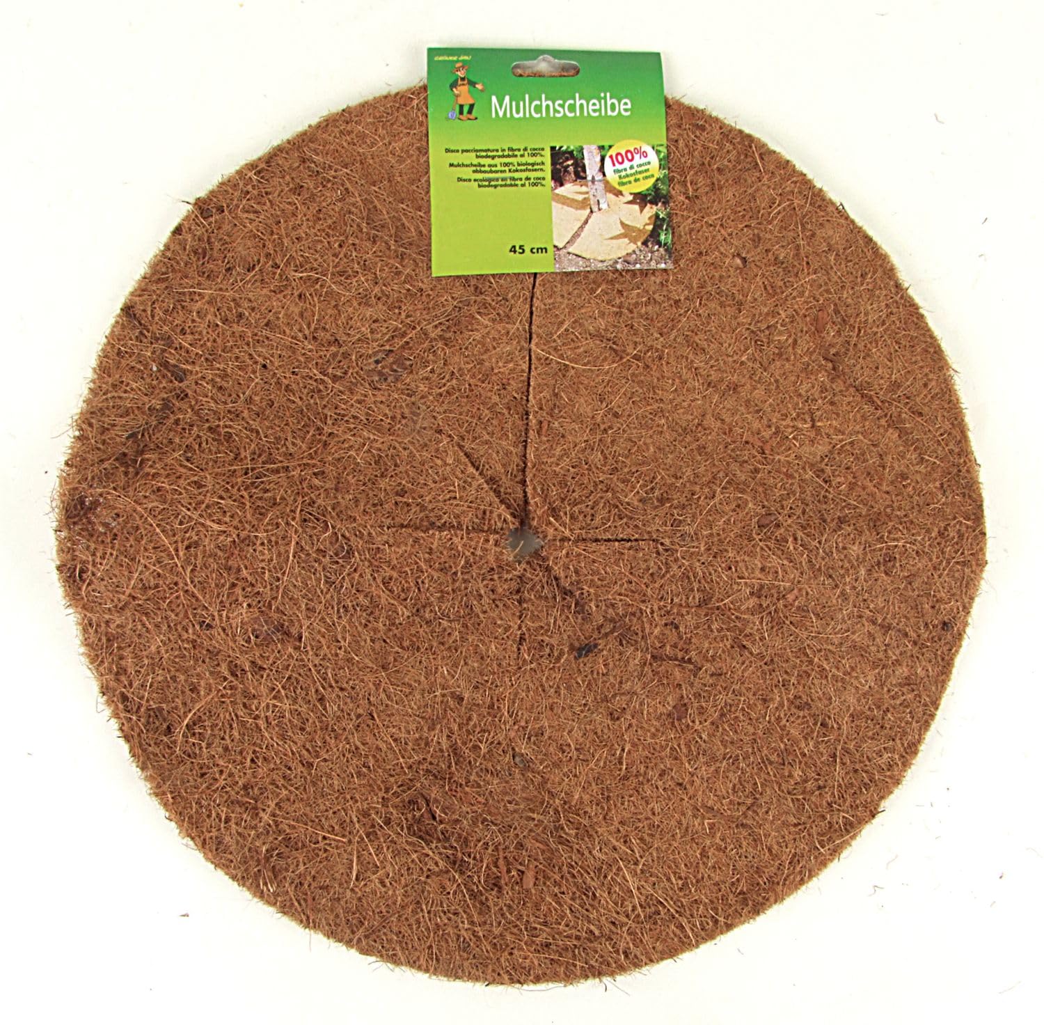 Xclou Kokos-Mulchscheibe Beige – Frostschutz Für Kübelpflanzen Im Winter, Ø Ca. 25 Cm