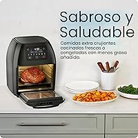 Vista 3 de CHEFMAN Freidora de aire digital multifuncional+ asador, deshidratador, horno de convección, 17 ajustes preestablecidos de pantalla táctil
