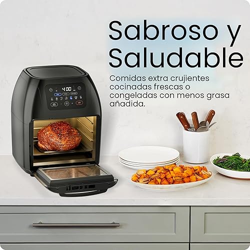 Miniatura 3 de Chefman - Freidora digital multifuncional  asador deshidratador horno de convección 17 preselecciones en pantalla táctil para freír asar deshidratar