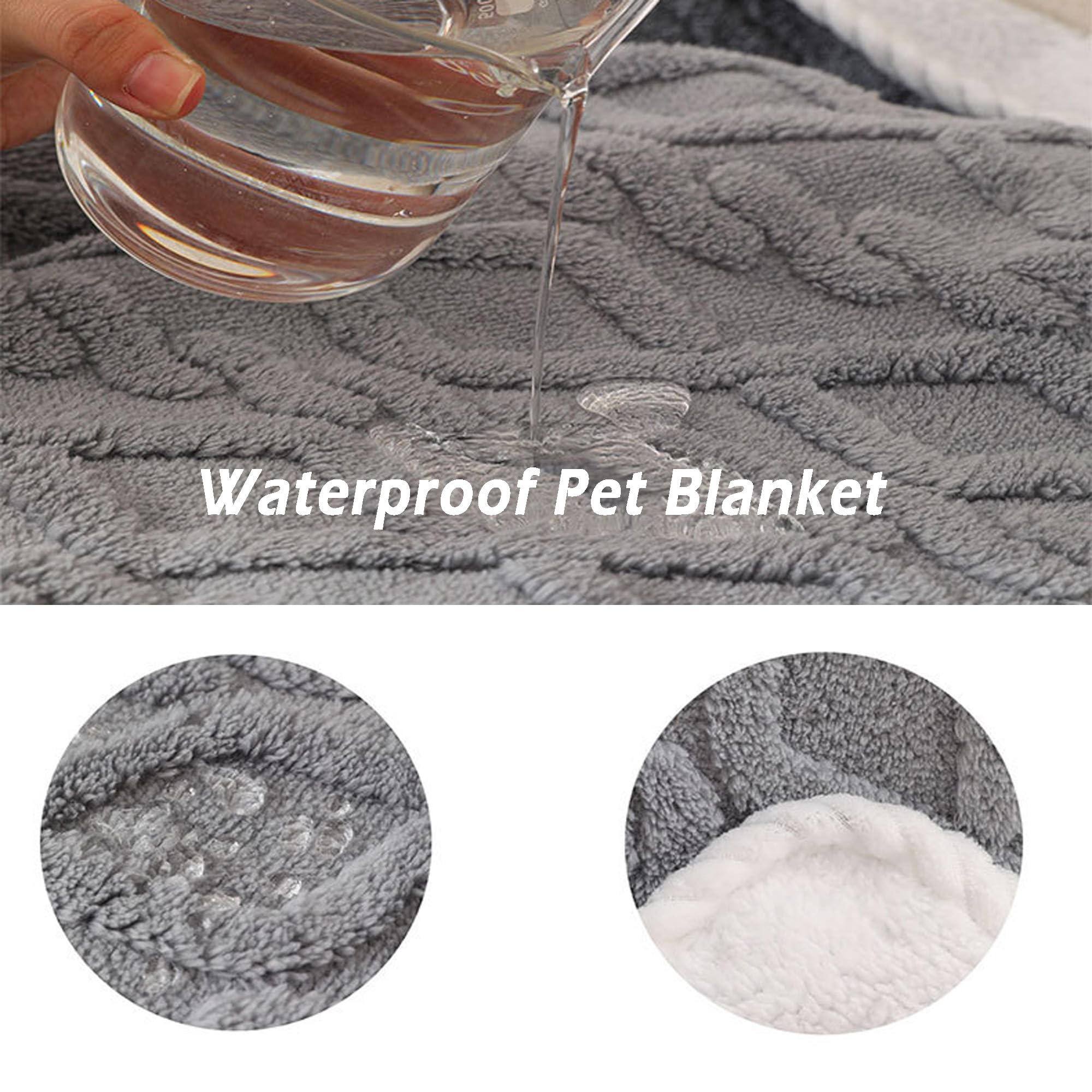 Manta calmante de forro polar para mascotas, paquete de 3 mantas cálidas y suaves para perros, mantas de felpa lavable y versátil, manta para perros y gatos pequeños y medianos (café, 3