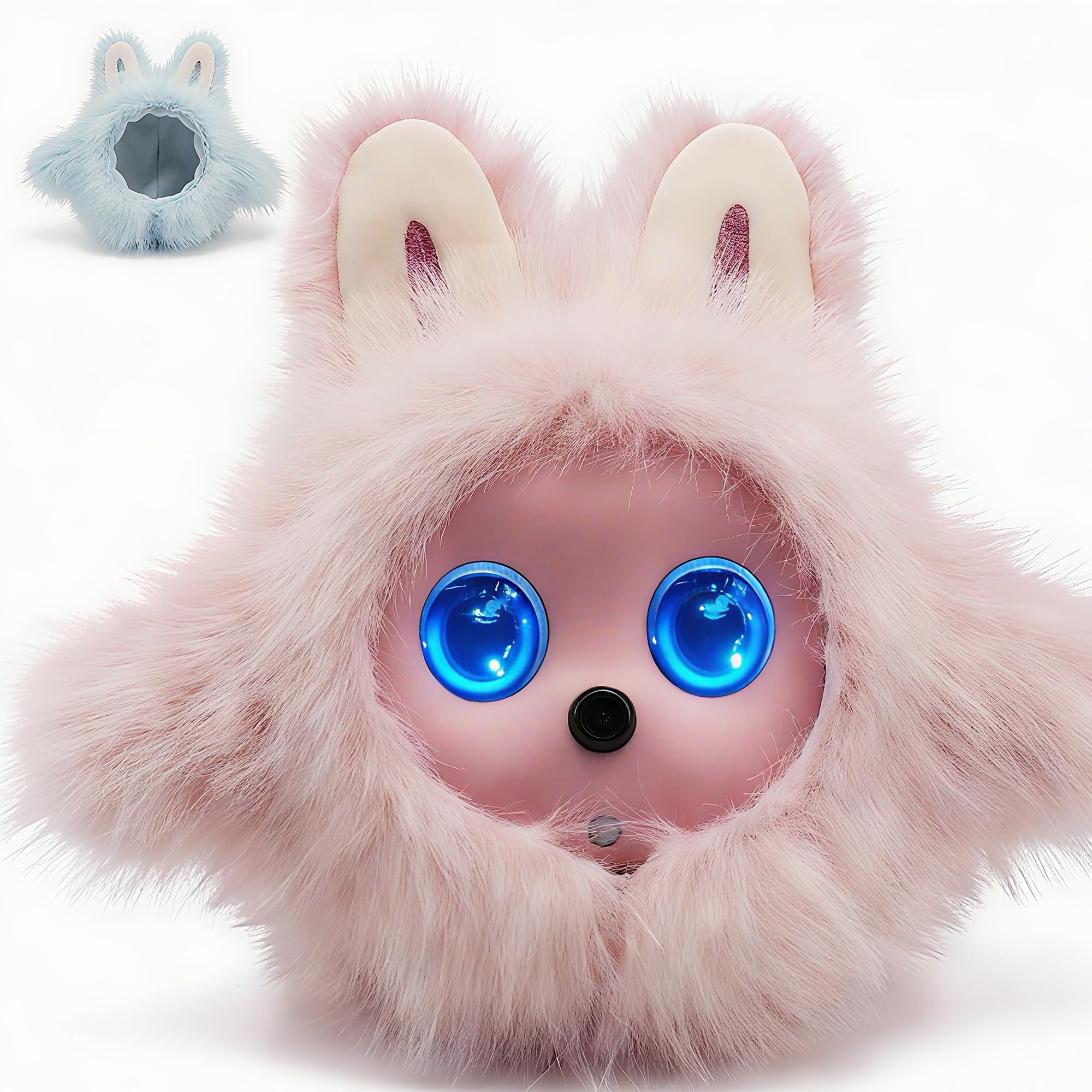 Kehuitry AI Robot Interactive Pet for Kids and Adults with Face Recognition & Storytelling, Desktop Companion Robot with LED Emotion Eyes, Talking Robot Pet for Stress Relief & Real-Time Interaction