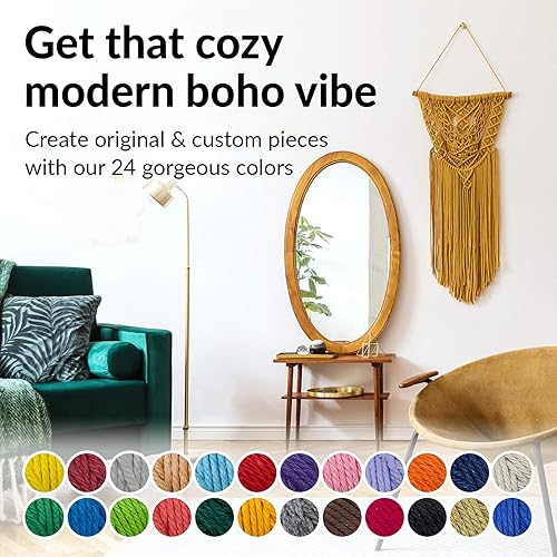 Miniatura 4 de Cordón de macramé, 3 mm X 325 pies