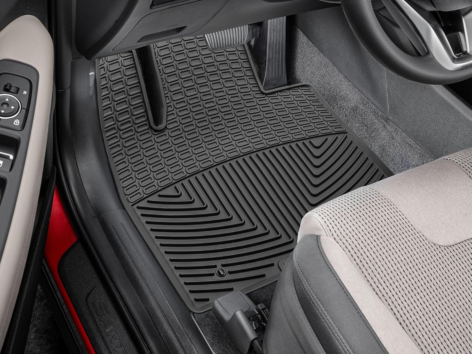 WeatherTech All-Weather Floor Mats for Hyundai Santa Fe 1st Row (W495), Black