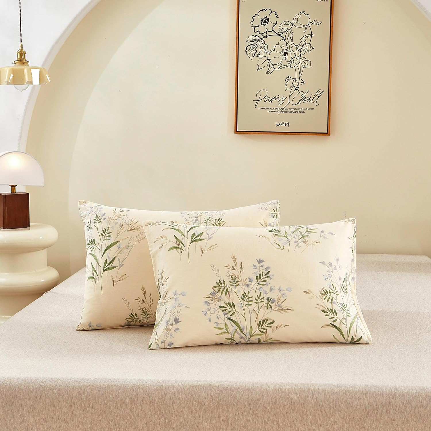 ECOCOTT 2 Pack Pillowcase Standard Size with Fresh Garden