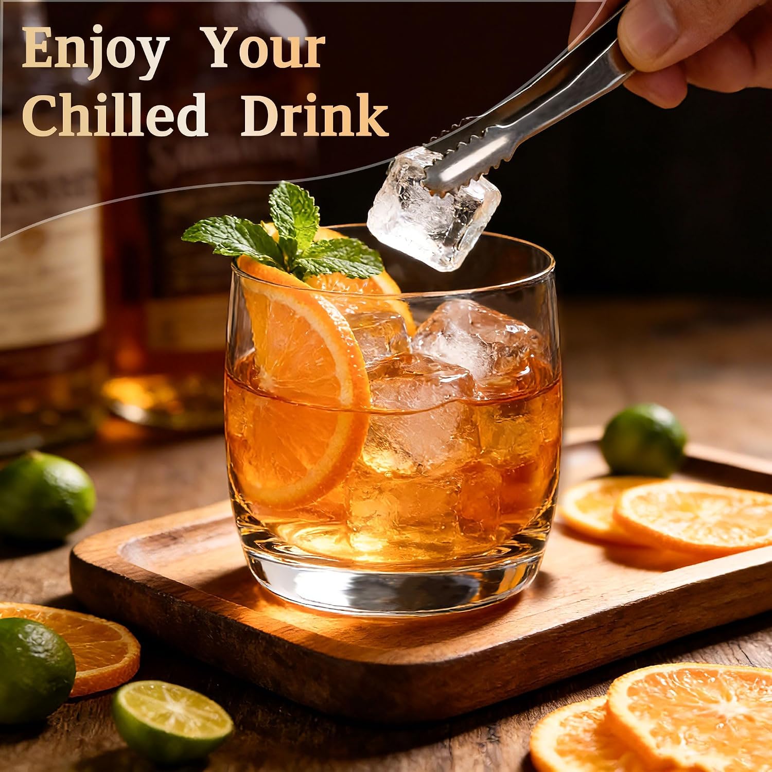 Whiskey Glasses Set of 6, 12oz Crystal Old Fashioned Rocks Glass image 5