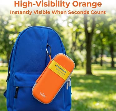 Protective Carry Case for 2 EpiPen Auto-Injectors, Green | Clearly Labeled, Quick Access, Hard Shell Protection, Easy to Wipe Clean, for Allergy Emergencies & Daily Carry