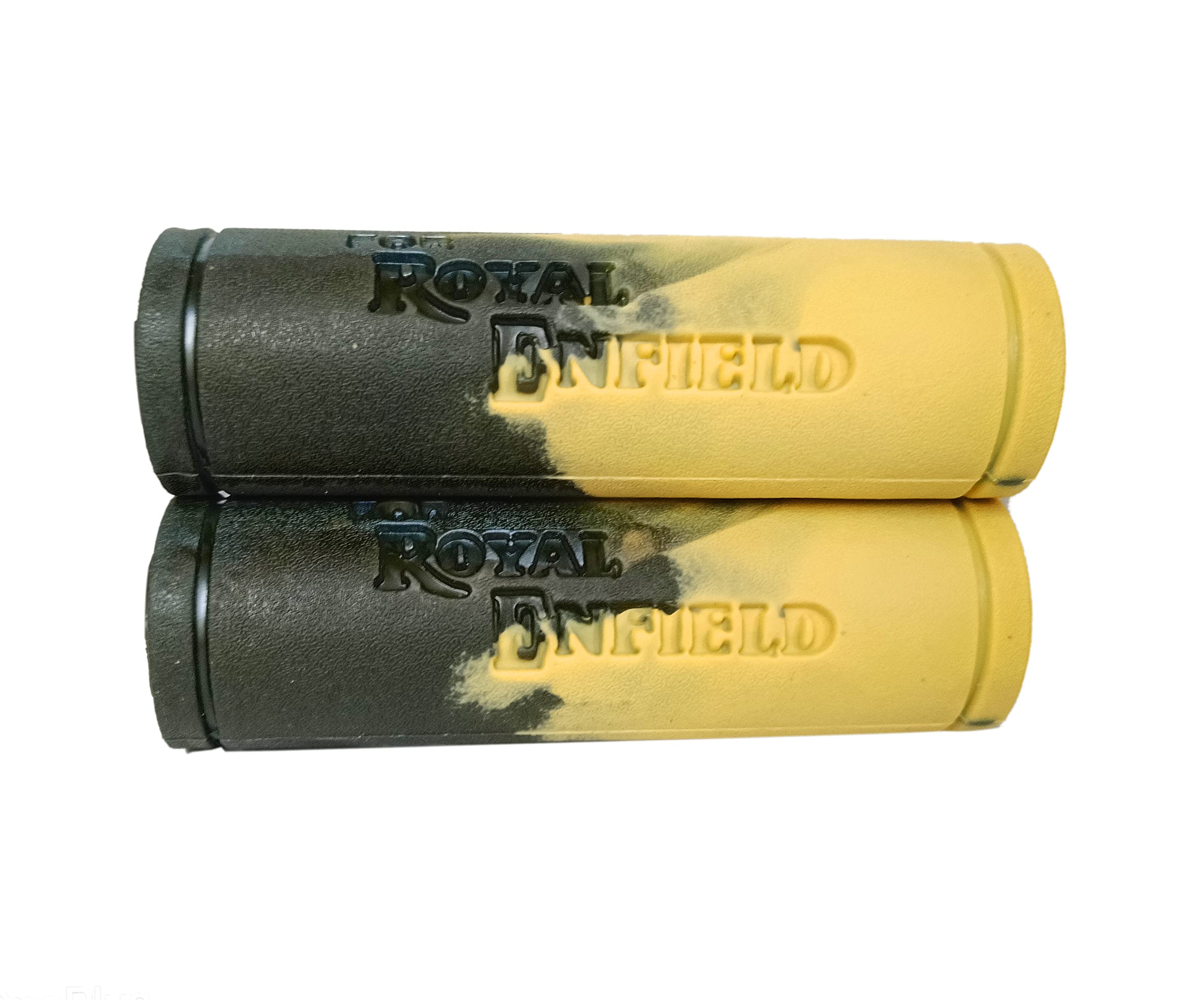Kohli Bullet Accessories Handle Grip Rubber Compatible with RE All 350/500 cc Bikes (Yellow Black) 2