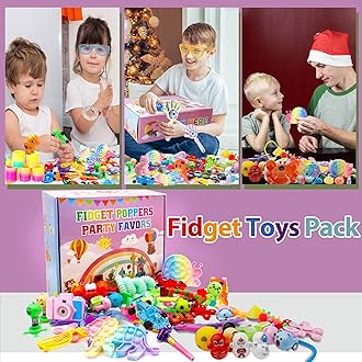 1000+ PCS Party Favors for Kids, Fidget Toys Pack, Birthday Gift,Christmas Stocking Stuffers,Christmas Gift,Treasure Box, Goodie Bag Stuffers, Carnival Prizes,Pinata Filler Sensory Toy for Classroom