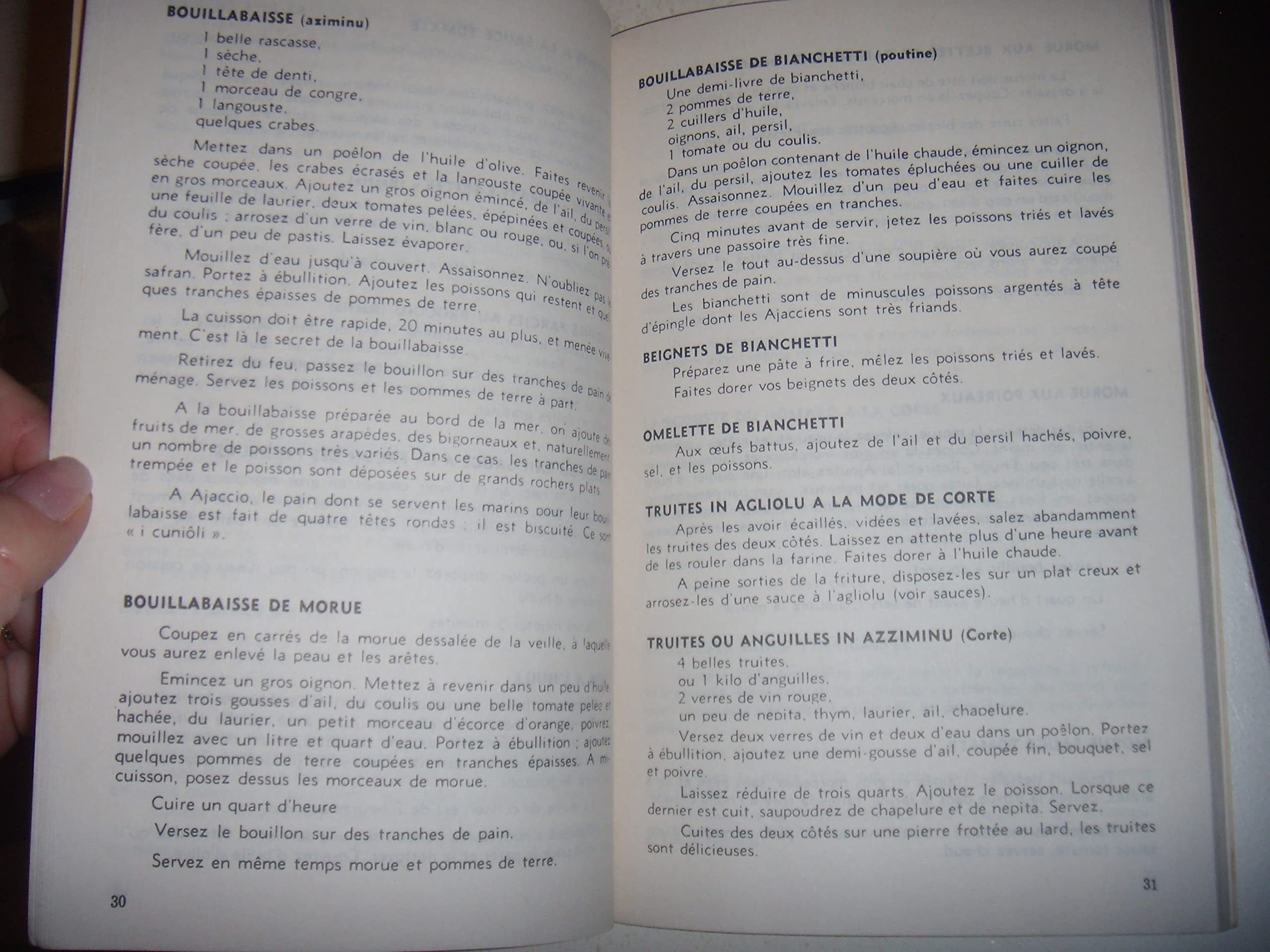 La Cuisine corse - 240 recettes du pays par Maria Nunzia Filippini * Préface de Pierre Rocca * 1965