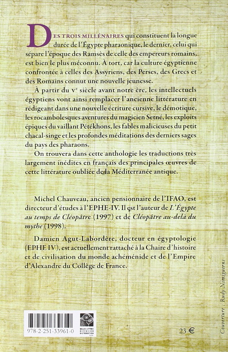 Héros, magiciens et sages oubliés de l'Egypte ancienne: Une anthologie de la littérature en égyptien démotique