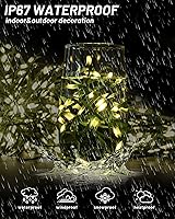 Vista 2 de Guirnalda de luces de Navidad para exteriores, 1000 LED de 344 pies con control remoto, fácil de moldear, impermeable, enchufable, luces de hadas