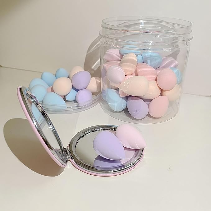 Amazon.com : 50 PCS Small Mini Makeup Sponges and Powder Puff with ...