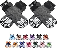 Vista 9 de PUPTECK Calcetines antideslizantes para perros con agarres de doble cara para perros pequeños, medianos y grandes, suelos de madera dura que evitan