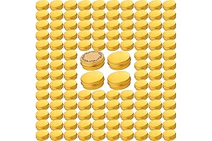 1oz Gold Aluminum Tin Jar with Screw Lid and Labels