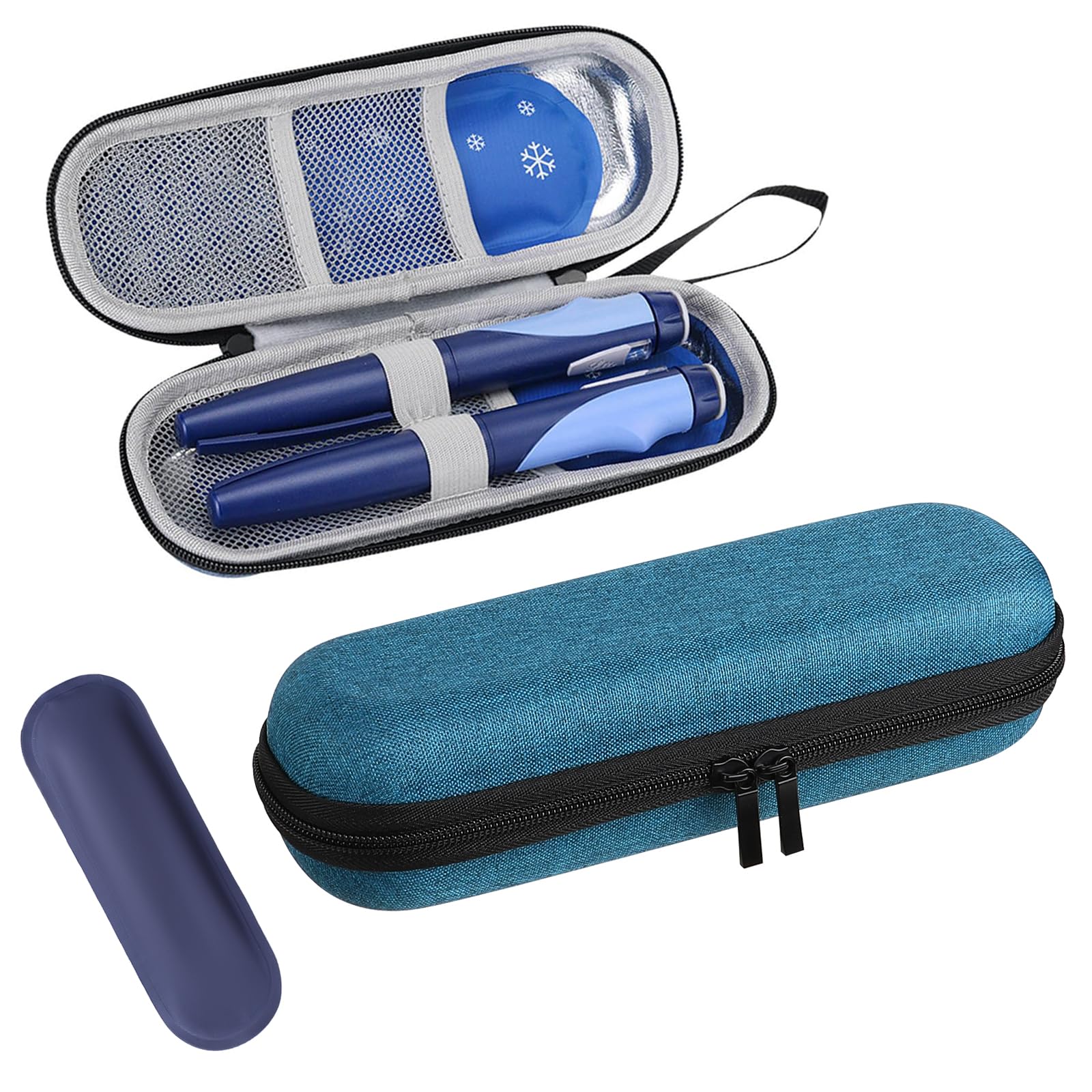 XIZAO Insulin Cooler Travel Case with Reusable Ice Pack Insulated Diabetic Bag Insulin Pen Cooler Travel Cases Diabetic Medication Insulated Cool