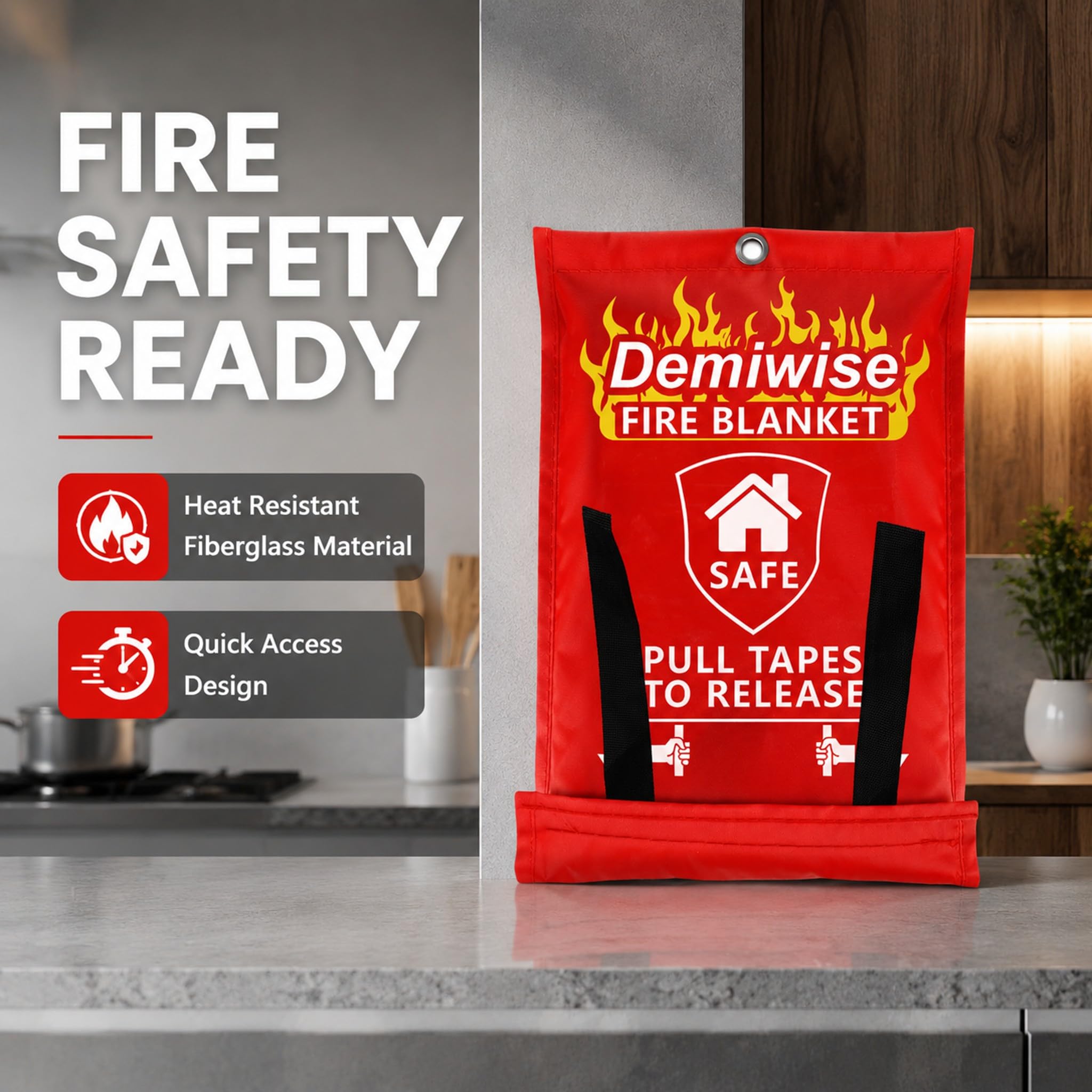 Fire Blankets - 4 Pack for Home & Kitchen -2