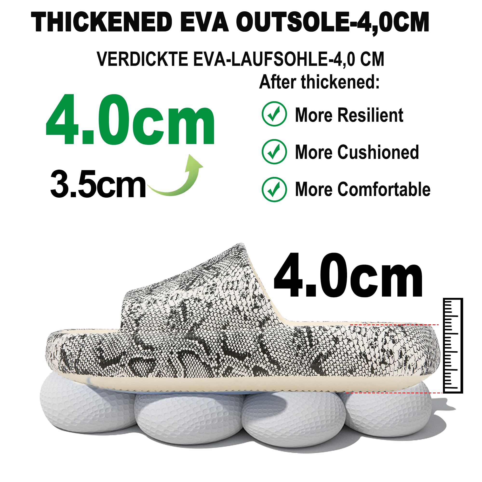 Geweo Ciabatte Nuvola Donna Uomo Comode Pantofole da Casa EVA Super Morbide Ciabatte Piscina Doccia Antiscivolo Slippers Asciugatura Rapida Sandali da Mare con Fibbie Regolabili Unisex