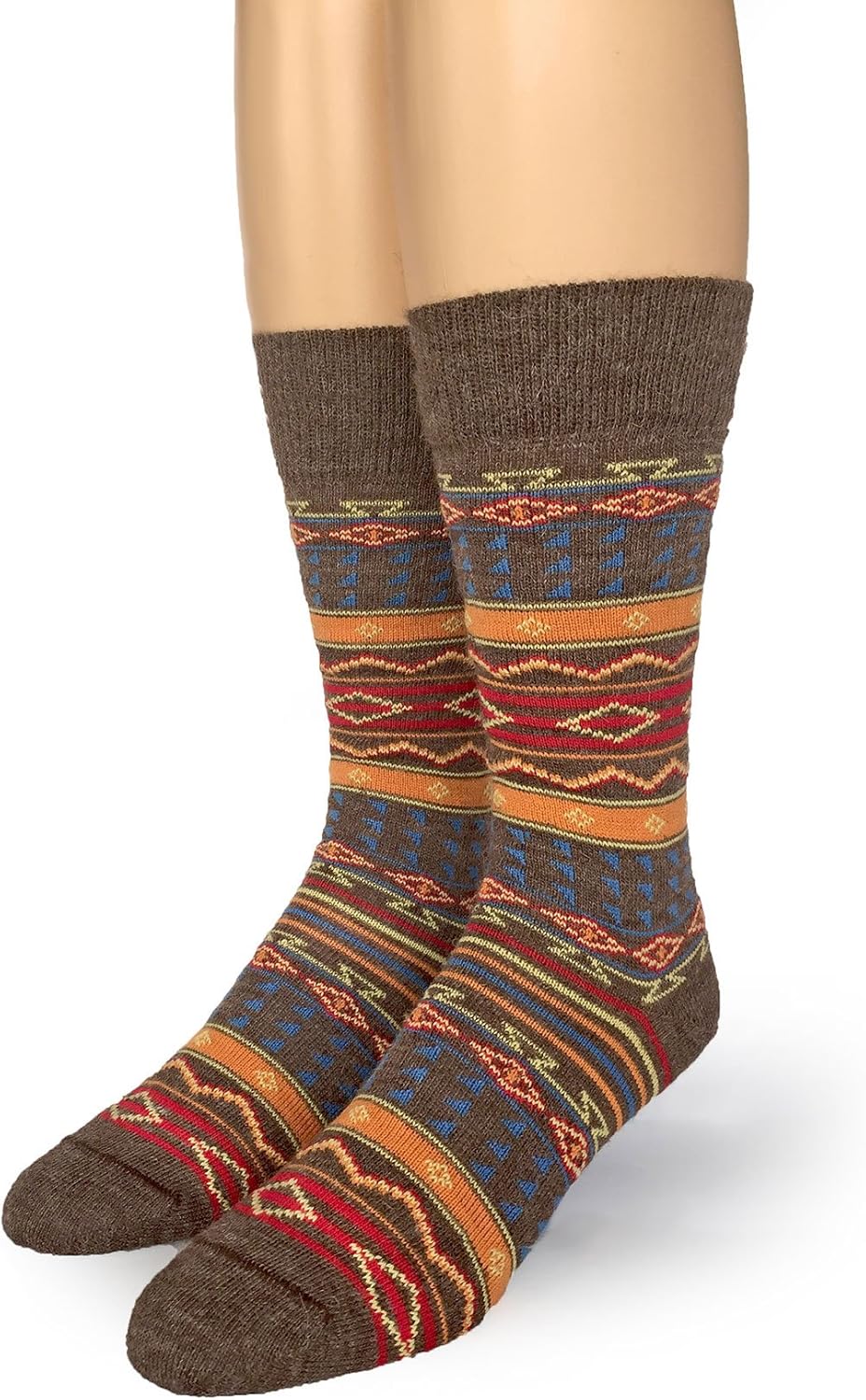 WARRIOR ALPACA SOCKS - Alpaca Wool Dress Socks, Designer Series - Desert Design