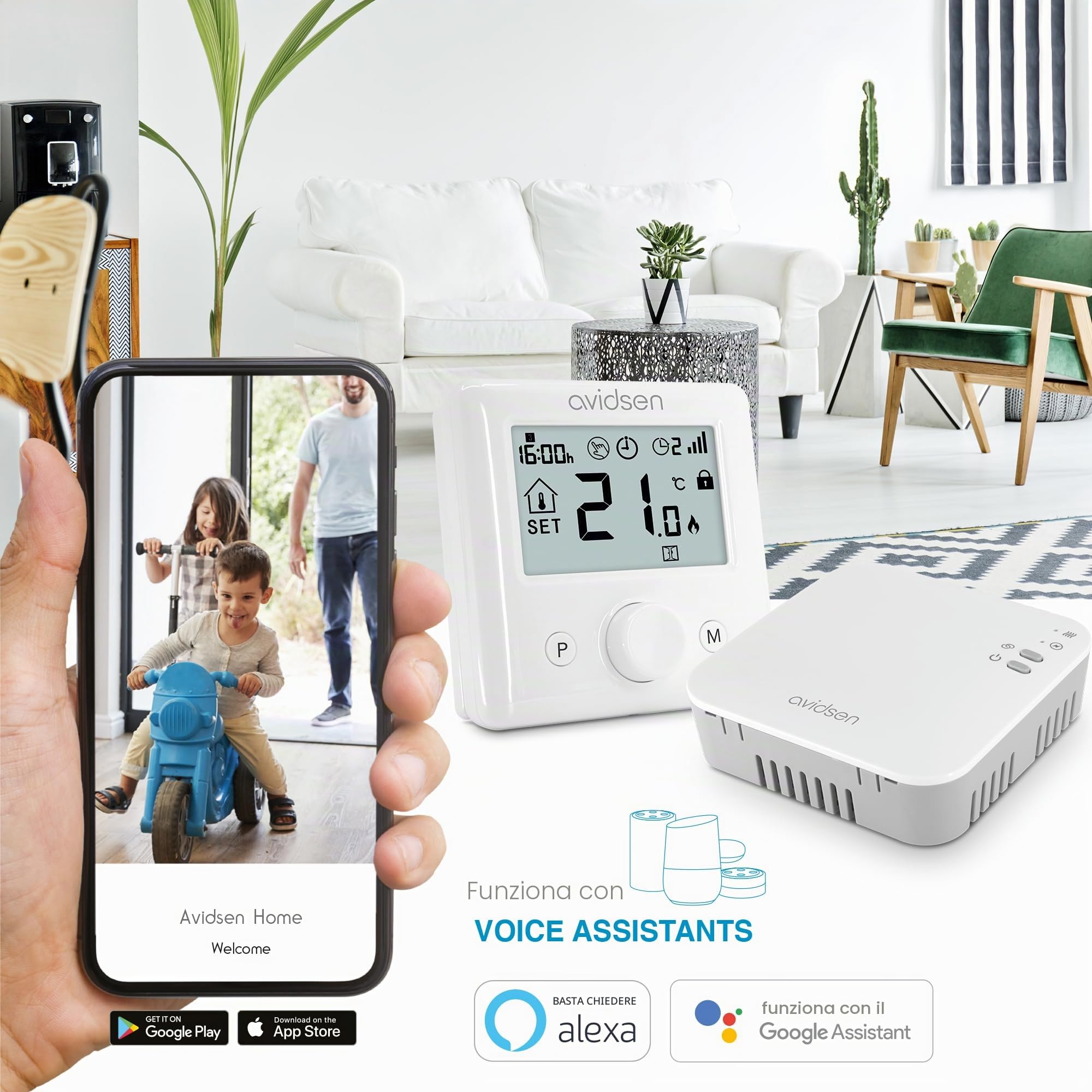Termostato wireless HomeFlow WL per caldaia - Avidsen - 127047