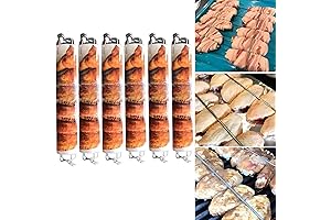 6PCS Wing Rails for Grilling Wings Legs and Drumsticks